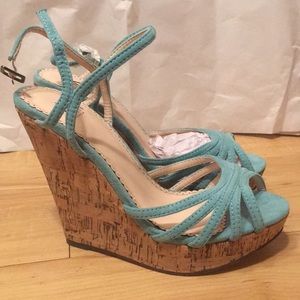 Brand new blue wedges by Madison by Shoedazzle